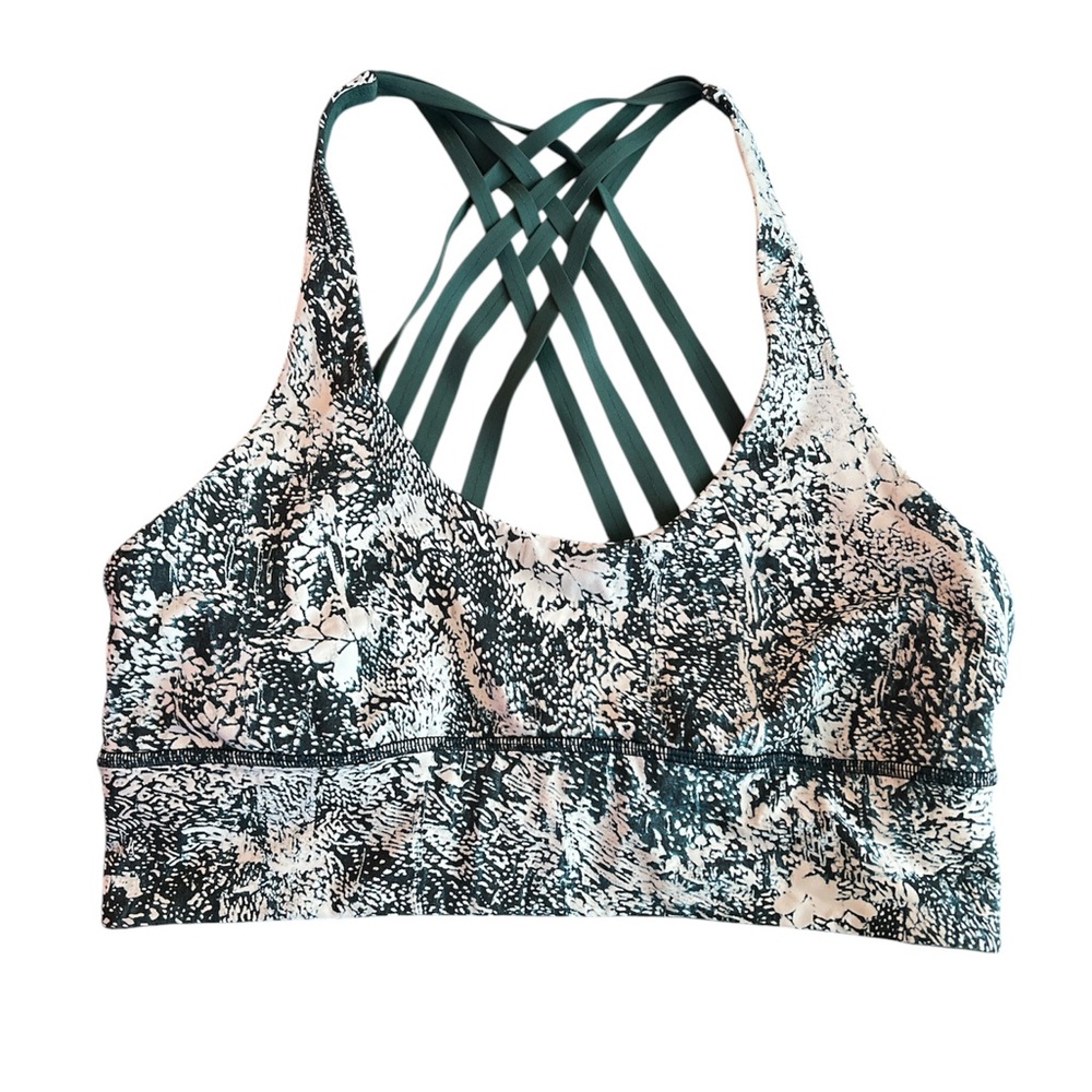 Lululemon Free To Be Moved Bra
Wildwood White Multi / Green Jasper SZ 10